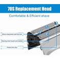 thumbnail image 3 of 2 Pack Series 7 70S Electric Shaver Head Replacement,Compatible with Braun Series 7, 3 of 6