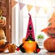 thumbnail image 3 of Muñeco de gnomo de Halloween, muñeco sin rostro para decoración del hogar, muñeco de elfo enano Rudolph, para adornos domésticos, regalos de decoración de fiesta de Halloween (1 pieza, morado) Sincero Hogar, 3 of 4