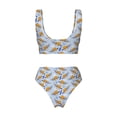 thumbnail image 2 of Honeii Cute Sloth Print Women’s Bikini Set,Two Piece Swimsuit Bathing Suits,Stylish High Elasticity Swimwear for Beach and Pool, 2 of 7