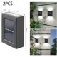 thumbnail image 1 of Paquete de 2 (luz blanca, aprox. 75 x 30 x 100 mm) luces solares de pared de arriba a abajo, ahorro de energía, impermeables, a prueba de polvo, con luces LED para jardín, patio, garaje., 1 of 5
