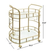 Better Homes & Gardens Fitzgerald Gold Metal Bar Cart