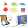 thumbnail image 4 of 155 Pcs Wooden Tangram Puzzle Set with 24 puzzle cards - Educational Geometric Shape Brain Teaser Toys, Learning Gift, 4 of 7