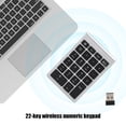 thumbnail image 3 of RF304 22 Keys Numeric Keypad USB 2.4G Mini Keyboard with Receiver Iron Grey for Office Home, 3 of 7