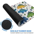 thumbnail image 6 of Long Mouse Pads for Desk,White Cartoon Dinosaurs Flowers Pattern Desk Mats on Top Of Desks, Desk Mouse Pad Extra Large with 3mm Non-Slip Base and Stitched Edge for Gaming,Office,Work,Home 31.5"x11.8", 6 of 6
