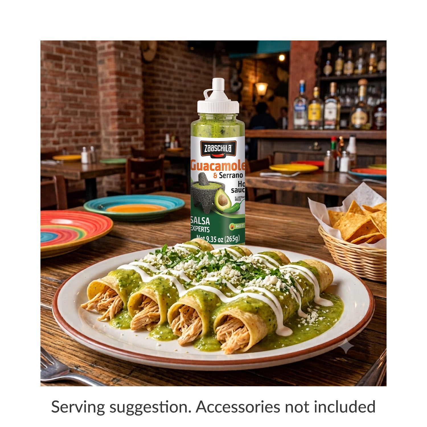 (4 pack) Alimentos Tres Zaaschila Guacamole and Serrano Sauce, 9.35 oz