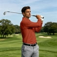 thumbnail image 6 of Resicozy Mens Polo Shirt Long Sleeve Athletic Solid Color Collar Golf Shrit Saffron 3XL, 6 of 8