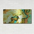 thumbnail image 3 of Luxe Metal Art 'Orange Lava' Metal Wall Art, 48"x24", 3 of 9