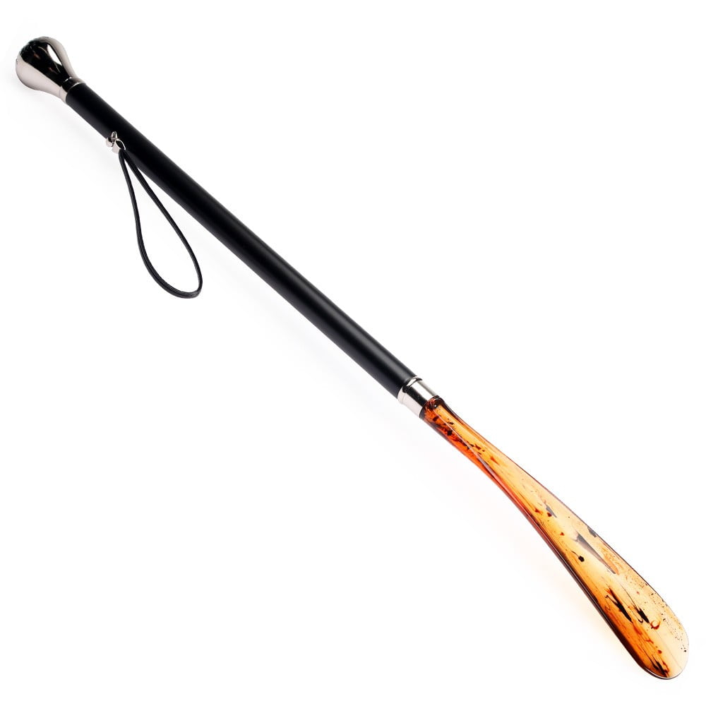 FootFitter Deluxe Longhandled Shoe Horn 27" Long Nickel Plated