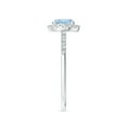 thumbnail image 3 of Angara Natural 0.72 Ct. Aquamarine with Diamond Halo Ring in 14K White Gold for Women (Ring Size: 10.5), 3 of 9