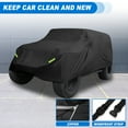 thumbnail image 2 of Cubierta de Automóvil Impermeable Única Bargains con Cremallera en la Puerta del Conductor para Jeep Wrangler 2007-2017 210D Negra 193"x75"x59", 2 of 7