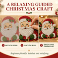 thumbnail image 3 of DIY Christmas Pearl Diamond Painting Art Kit, 5 Classic Character Designs with Santa, Teddy Bear, Gingerbread Man, Reindeer and Snowman for Nostalgic Holiday Decor, 3 of 5