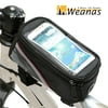 "WEANAS Cycling Bike Bicycle Handlebar Frame Pannier Front Top Tube Bag Pack Rack X Large Waterproof for Iphone 6 6 Plus Samsung 4.8 5.5 Inch Mobile Cell Phone (Red Black, For 5.5"" Mobile Phone)"