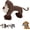 Monkey, variant on Linen Safari Companions, Squeaky Dog Chew Animals, Durable Linen Fabric Robust Dog Stuffed Toy, for Small Medium Dogs (Elephant)