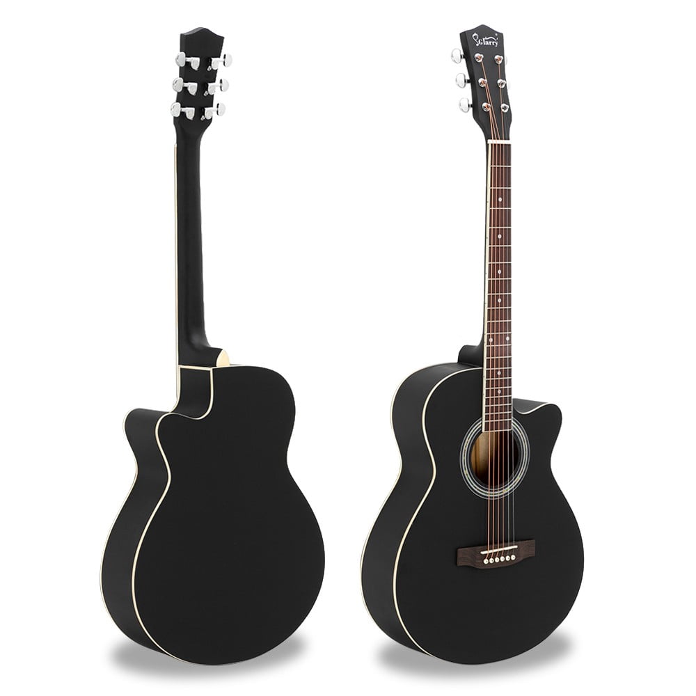 40" Acoustic Guitar Kit for Beginner: Spruce Board Cutaway Acoustic Guitar with Gig Bag and Guard Board, Natural