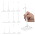 thumbnail image 4 of UPGRATOR Figure Clear Display Stands Doll Stand Rack Wide Base Plastic Adjustable Support 12 Pcs, 4 of 5