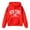 Red, variant on YDFCWXW Fall Preppy Graphic Hoodie for Girls Casual Long Sleeve Pullover Top with Pocket (Pink, 4-5 Years)