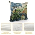 thumbnail image 4 of ONETECH Pillow Cover Asian Scenic Blue and Green Throw Pillow Covers Farmhouse Tree Leaves Pillow Case Cushion Covers for Sofa Couch Living Room, 4 of 5