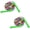 green, variant on Long Jump Rope(2 Pack), Soft Beaded Skipping Rope For Kids Adults, Plastic Segmented Jump Rope - orange