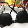 thumbnail image 6 of Wuffmeow Woman Girl Lace Push Up Front Buckle Underwear Lingeries Bra, 6 of 8