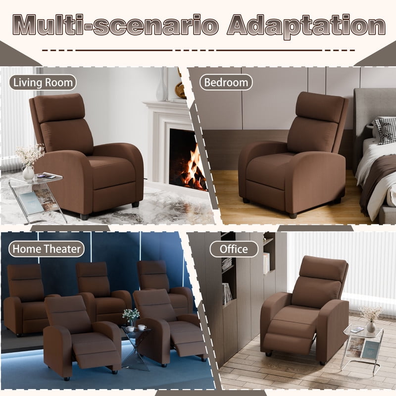 Vineego Recliner Chair - Adjustable Backrest, Ergonomic Support & Compact Design for Living Room
