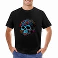 thumbnail image 2 of Skull T-shirt Skull Unisex T-shirt Unisex tees Casual Cotton Colorful Printing, 2 of 5