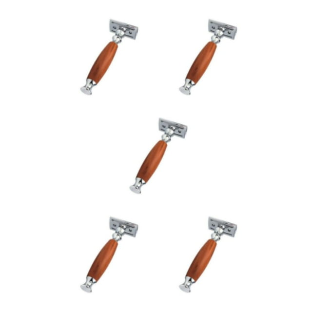 Wweixi Style Rétro Rasage pour Hommes Classique à Double Tranchant Sécurité Vintage Brun Foncé 12.5x4.3x2.5cm 5Ensemble