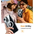 thumbnail image 6 of CANSHN Magnetic Compatible with iPhone 14 Case, Upgraded [Full Camera Protection] [Compatible with Magsafe] [Translucent Matte] Shockproof Protective Phone Case Cover 6.1 Inch - Clear, 6 of 8