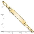 thumbnail image 2 of Auriga Fine Jewelry 10K Yellow Gold Figaro Link Id Bracelet 7" for Women, 2 of 5