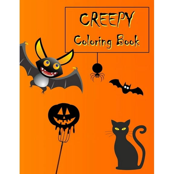 Creepy Coloring Book: Halloween themed coloring book for kids, (Paperback)