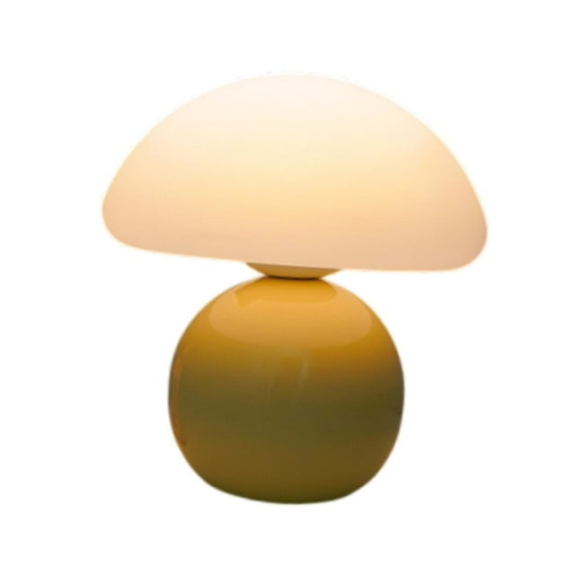 Lámpara de mesa Lámpara decoración de la lámpara de cama creativa Modern de luz caliente Luz de escritorio de champiñones para el regalo de regalo de amarillo