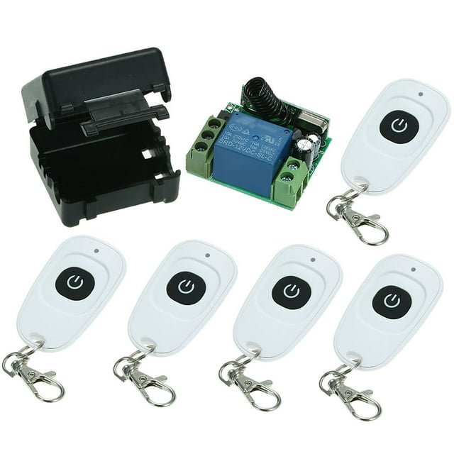 Télécommande Sans Fil RF 433MHz DC12V 1CH Switch + 5 Pcs Télécommandes RF 433MHz pour Appareils Ménagers Système de Contrôle par Verrouillage Électronique