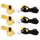 thumbnail image 1 of Silbato deportivo de acero inoxidable dorado con cordón metálico para colgar al cuello, silbato de árbitro para exteriores, 1 of 5