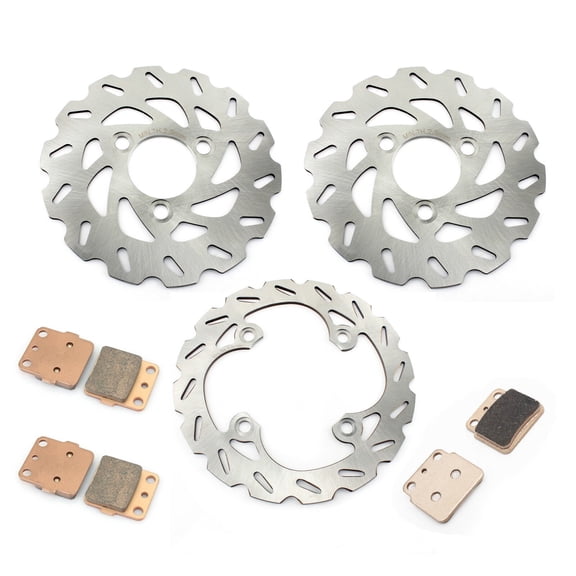 ATV Front Rear Brake Rotors Discs Pads for Suzuki Quadsport Z400 LTZ400 2x4 03-14