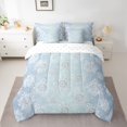 thumbnail image 2 of Homewish Teens Xmas Snowflake 7pcs Bedding Comforter Set,Happy New Year Queen Bedding Sets Super Cozy,Merry Christmas Queen Sheet Sets,Luxury Bedroom Decor,Reversible, 2 of 8