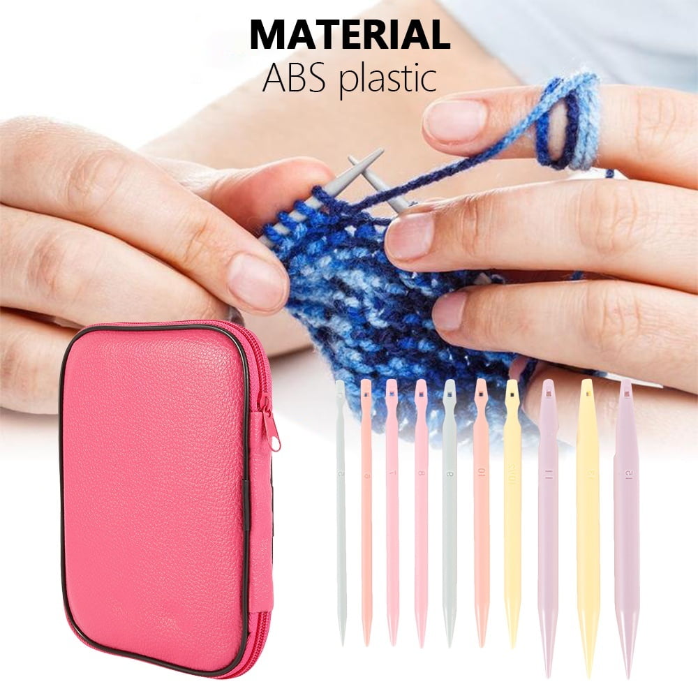 12 Pair Aluminum Change Head Circular Knitting Needle Ring Set Weaving ABS Tool