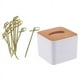 thumbnail image 1 of Paquete de 500 palillos de bambú para cócteles, palillos de dientes para cócteles de 4 pulgadas y 1 caja de pañuelos de madera cuadrada, soporte para servilletas, 1 of 8