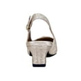 thumbnail image 4 of FLORAL Jolie Women Wide Width Elegant Low Heel Dress Slingback Shoes GOLD 8, 4 of 6