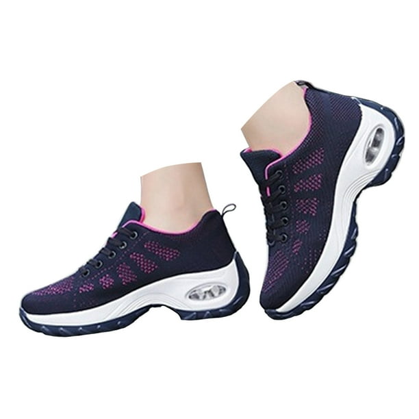 Chaussures Orthopédiques Femme – Semelle Amortissante Orthoback – Confort Pieds Larges – Pour Marche, Sport Léger – Maille Respirante