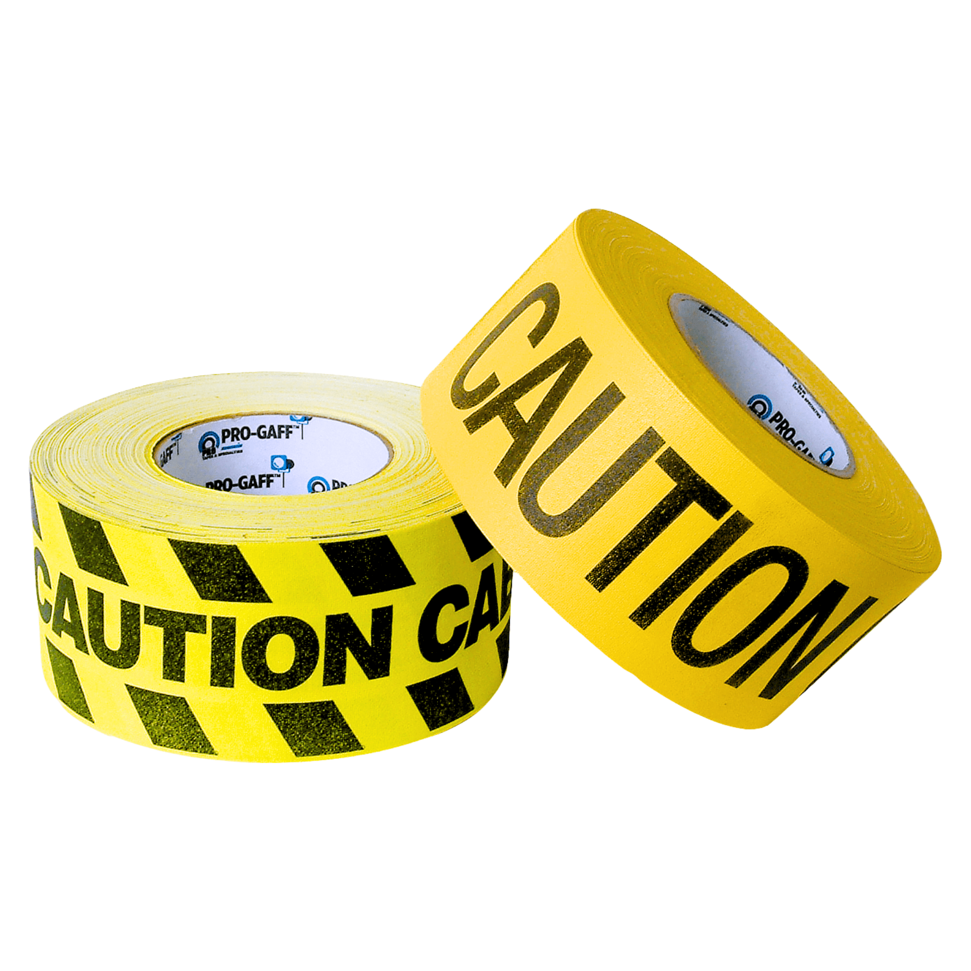 Pro Tapes Printed Pro-Gaff Gaffers Tape: 3 in x 55 yds. (Yellow with Black "CAUTION CABLE" printing)