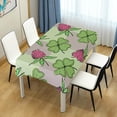 thumbnail image 7 of Coolnut St Patrick's Day Clover Tablecloth, Waterproof Washable Polyester Square Table Cover, Durable Tablecloth for Kitchen Dining Table Party Decor, 54"X 72", 7 of 7