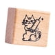 thumbnail image 4 of Sellos de gato para niños, sello cuadrado pequeño en bloque de madera, animal dulce para tarjeta Enfermero, 4 of 9