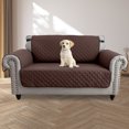 thumbnail image 6 of TOPCHANCES Reversible Sofa Cover, Waterproof Quilted Couch Cover Non Slip Furniture Protector Slipcover for Children Pets (3-Seater Cover, Brown), 6 of 15