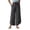 Dark Gray, variant on Laqbezok Women's Waterproof Cargo Pants, High Waist Drawstring Wide Leg Cropped Trousers with Pockets for Hiking Travel Outdoor Vacation