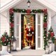 thumbnail image 4 of Cubierta navideña para puertas Cubierta elástica para puertas de entrada de 36 x 80 pulgadas Decoraciones para puertas para fiestas navideñas Decoración para el hogar, 4 of 5