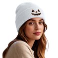 thumbnail image 2 of GUACER Halloween Cute Beanies for Women Warm Casual Soft Embroidered Knit Hats, 2 of 7