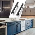 thumbnail image 2 of CHENGSI for Stainless Steel T-Type Cabinet Pulls Black Drawer Handles 8 Inches Door Pull Hardware for Wardrobe Kitchen Bathroom Furniture 10mm Diameter, 2 of 10