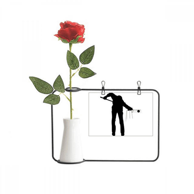 Physical Education Sports Billiards Artificial Rose Flower Hanging Vases Decoration Bottle