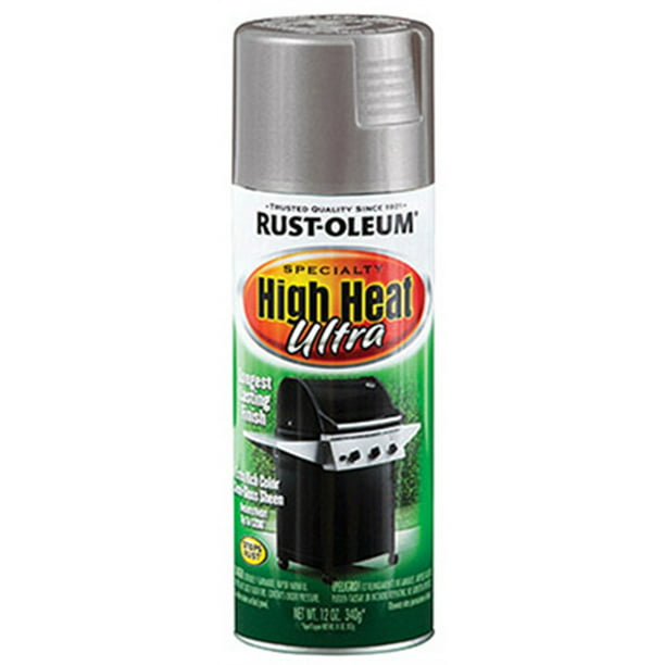 Rust Oleum Specialty High Heat Ultra Silver Spray Paint 12 Oz Walmart Com