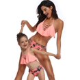 thumbnail image 4 of Girls Swimsuit Two Pieces Bikini Set Ruffle Falbala Swimwear Bathing Suits, 4 of 7