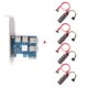thumbnail image 2 of Cable de extensión Express PCIE X4 1 a 4 USB3.0 tarjeta Likrtyny multiplicadora 4xPCIE 16X adaptador 4xPCIE 1X VER009S Plus, 2 of 9